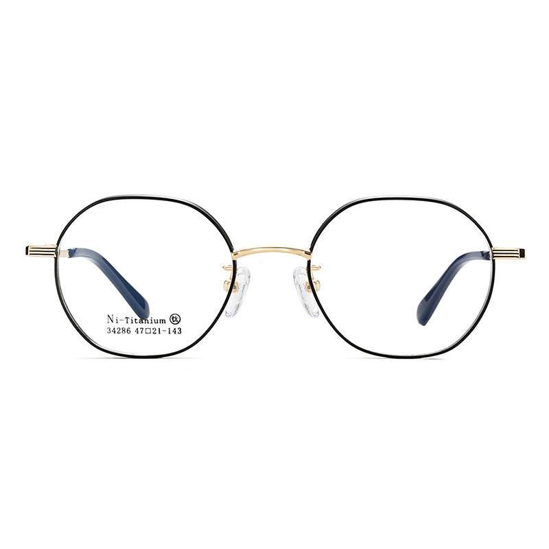 34286 Lässige, polygonale Legierungsbrille