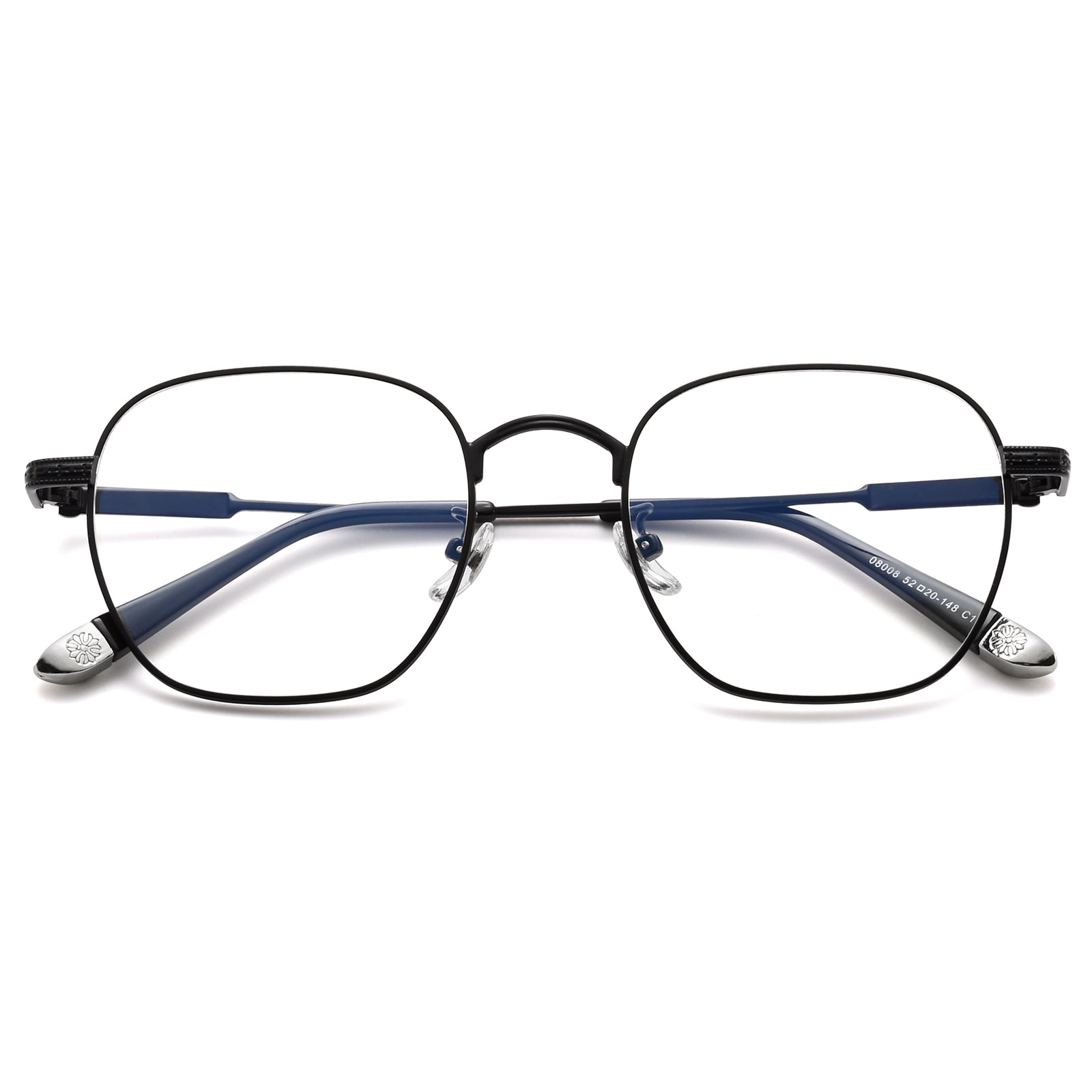08008 Einzigartige alte Brille aus gebürsteter Legierung