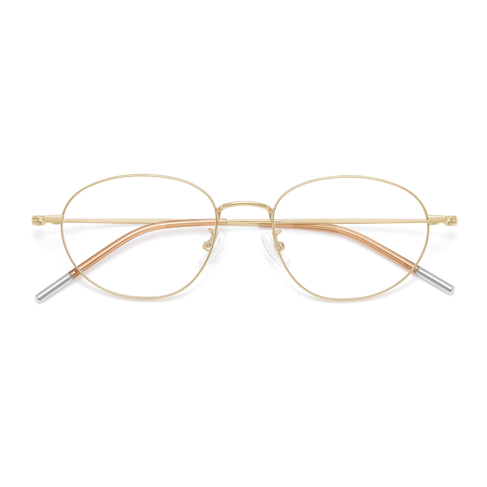 58161 Asymmetrische, hautfreundliche Legierungsbrille mit schmalem Rahmen