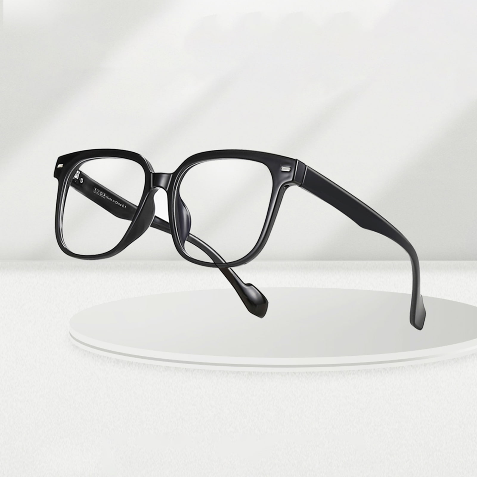 030 Hypoallergene, bequeme TR90-Brille mit schwarzem Rahmen