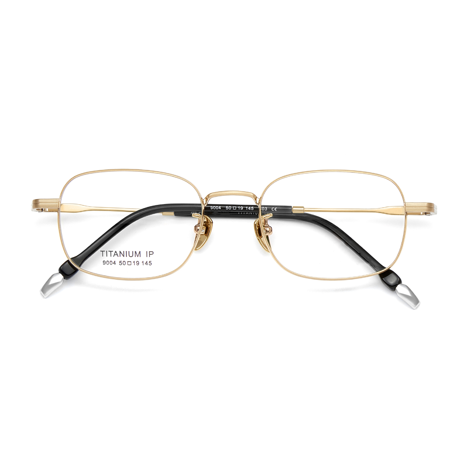 9004 Rutschfeste Brille aus reinem Titan mit breitem Rand