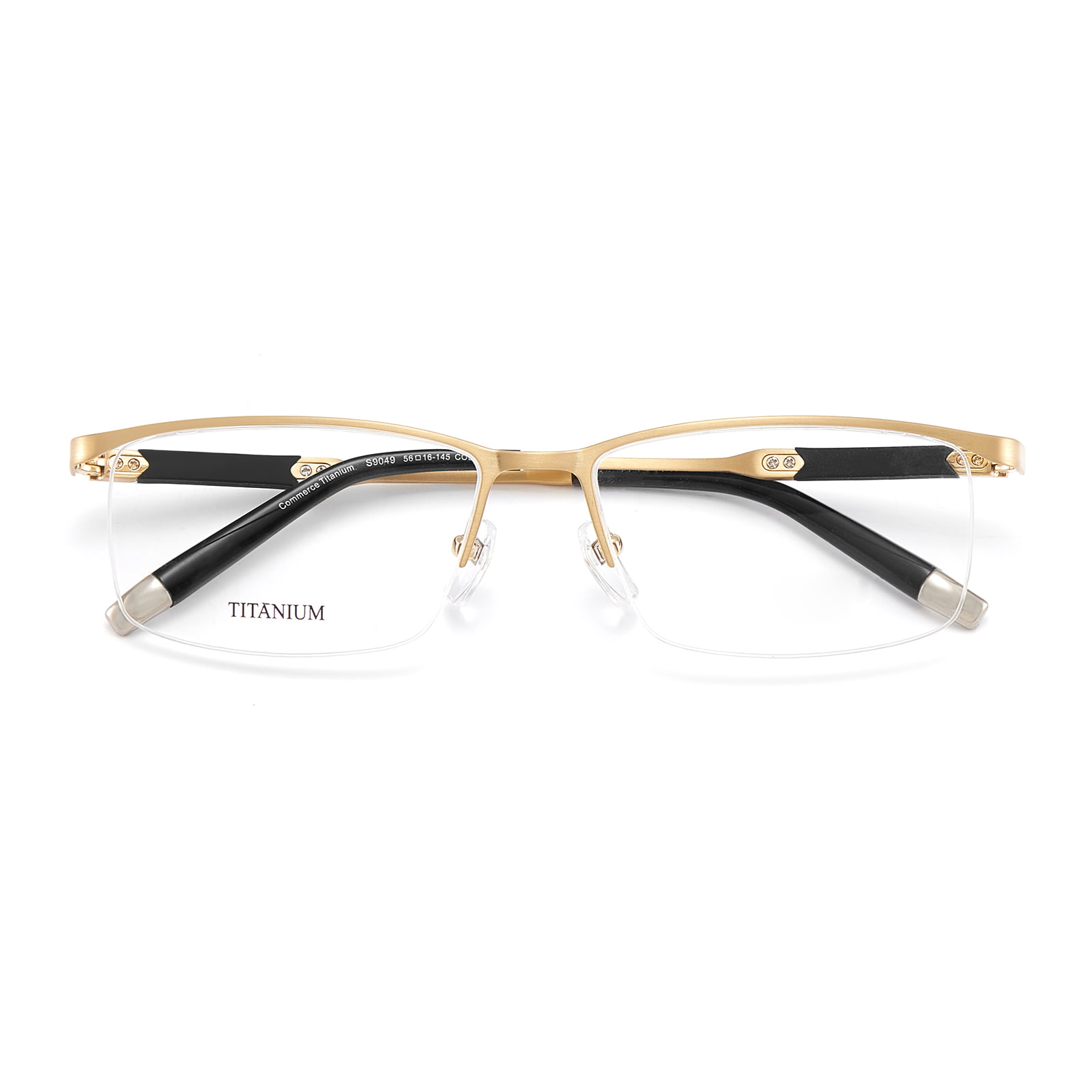 S9049 High-End-Halbrahmen-Brille aus unverformbarem reinem Titan