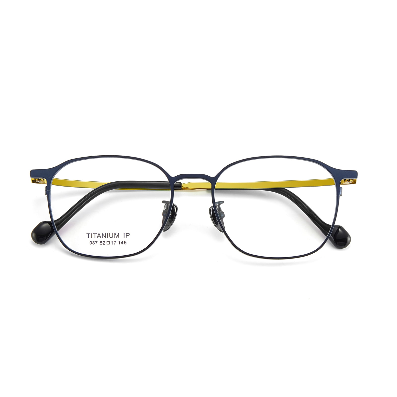 987 Schlichte Farbverlaufsbügel-Brille aus reinem Titan