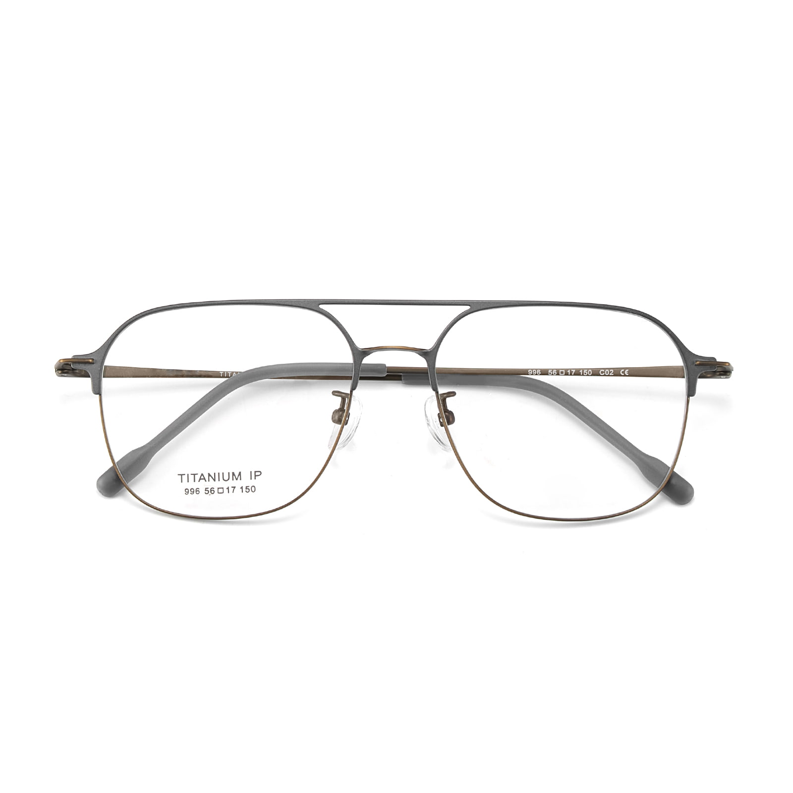996 Einteilige Doppelstrahl-Brille aus reinem Titan