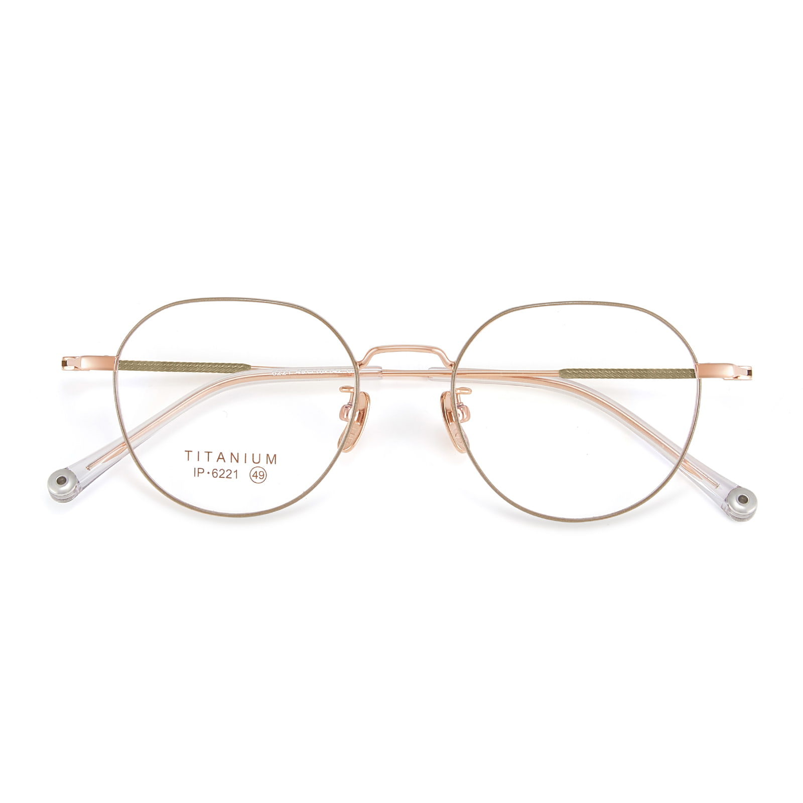 6221 Sanfte und kompakte nicht oxidierte reine Titanbrille