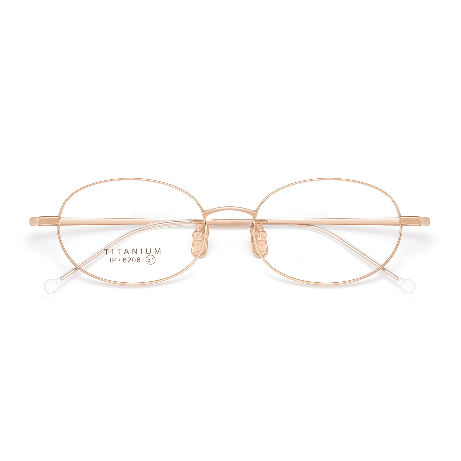 6206 Weich gebogene, nach außen expandierende Brille aus reinem Titan