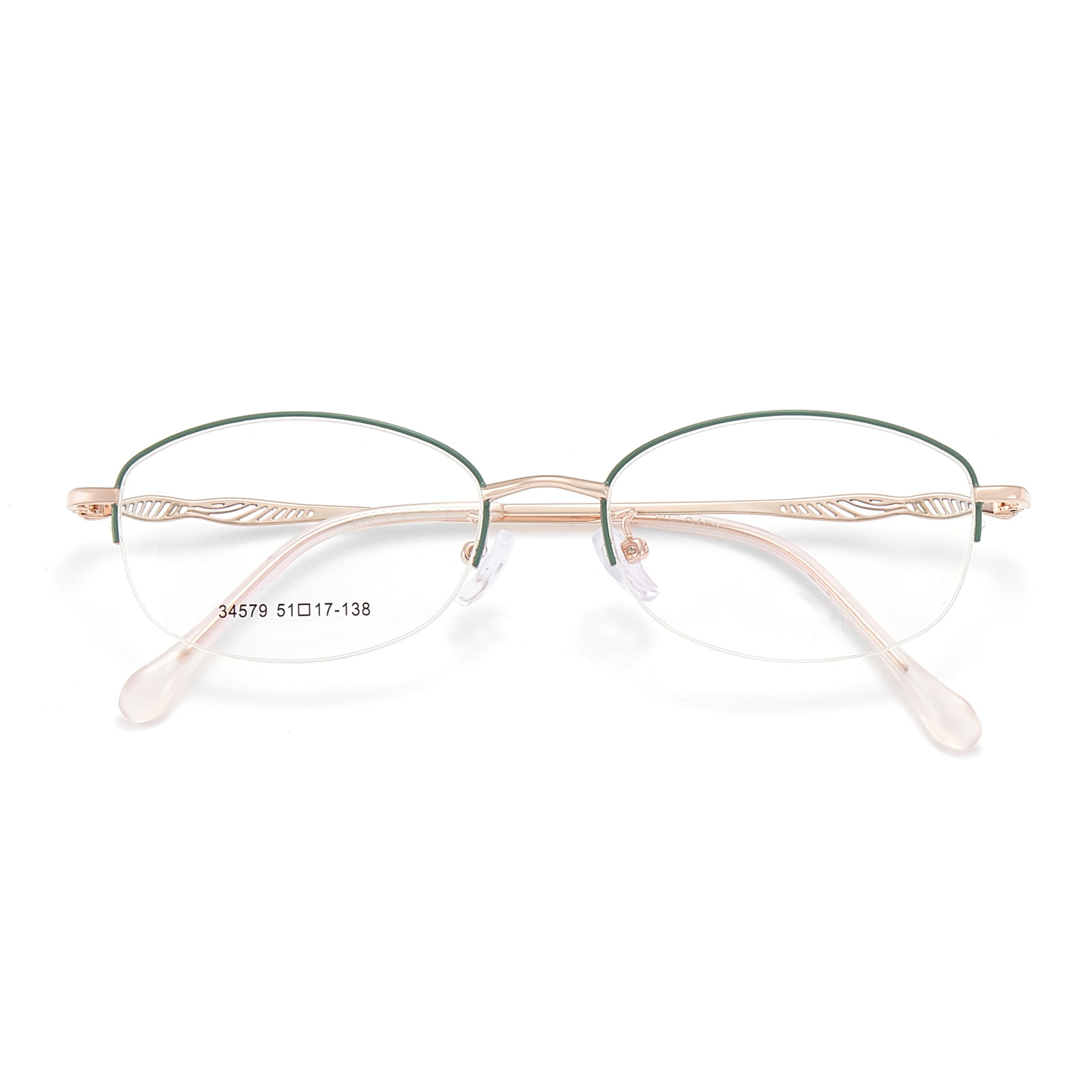34579 Office Asymmetrische Hohllinien-Legierungsbrille