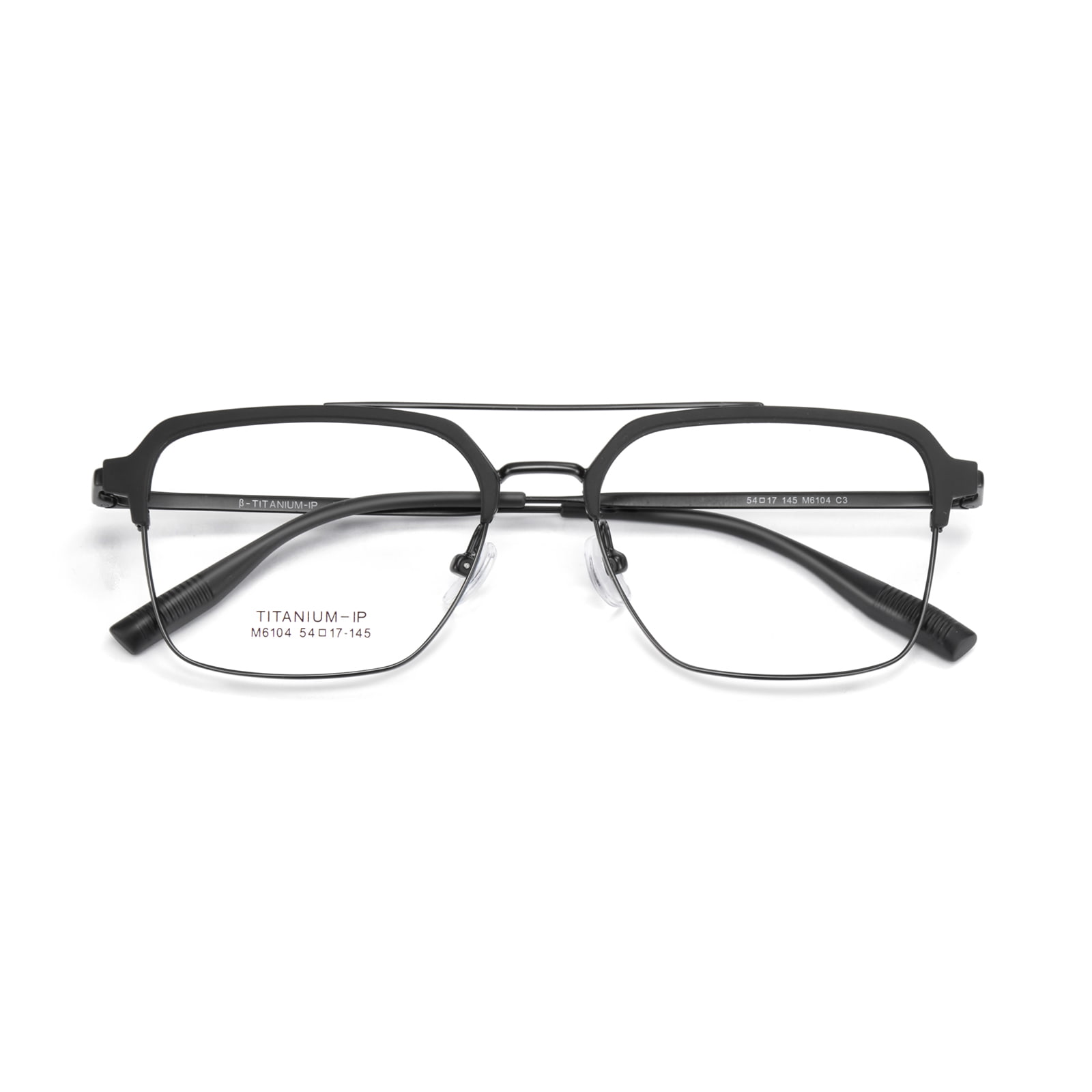 M6104 Doppelstrahl-Brille aus lichtbeständigem, glänzendem β-Titan