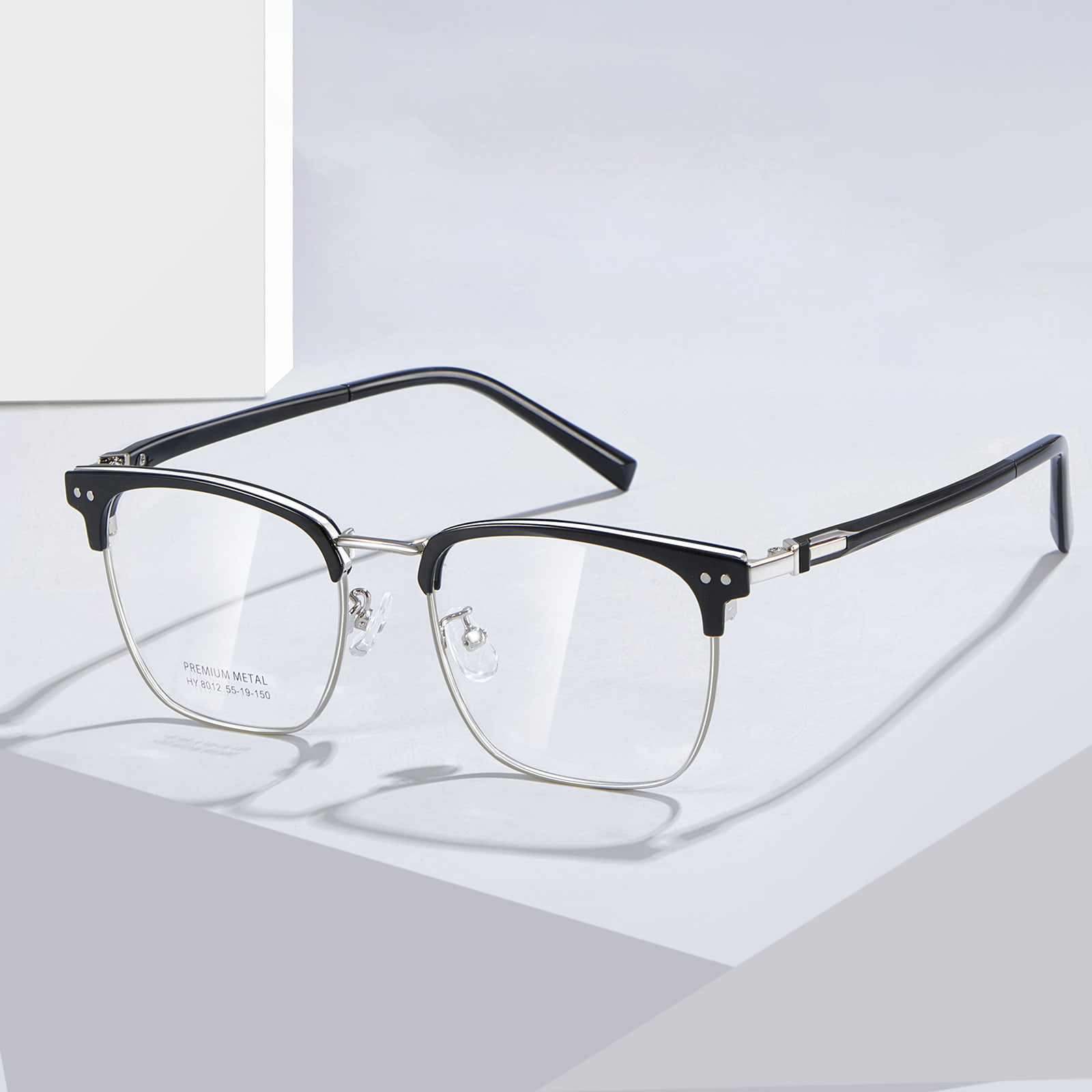 8012 Minimalistische Nasendruck-Legierungsbrille
