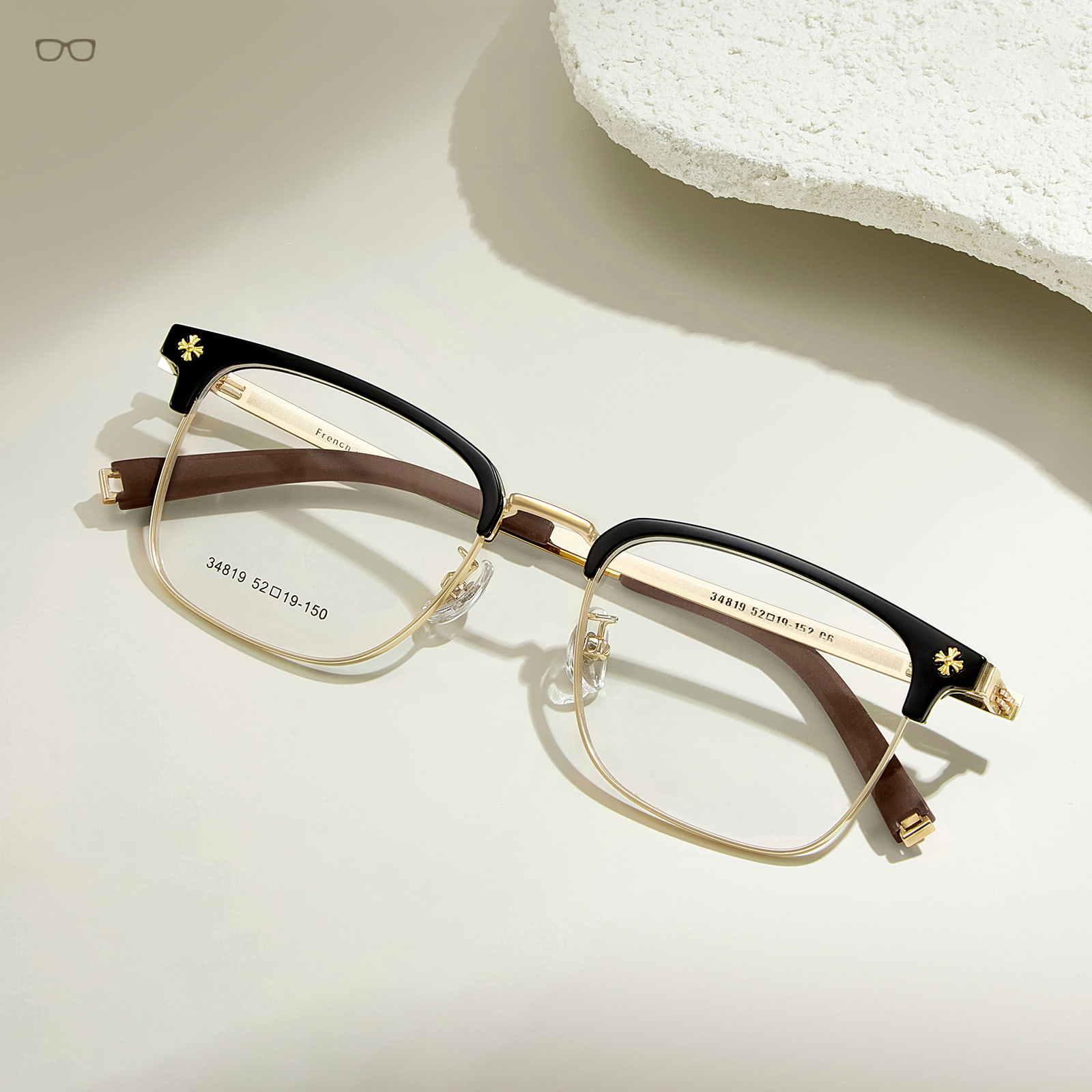 34819 Leichte, luxuriöse, hochelastische Bio-Stahllegierungsbrille