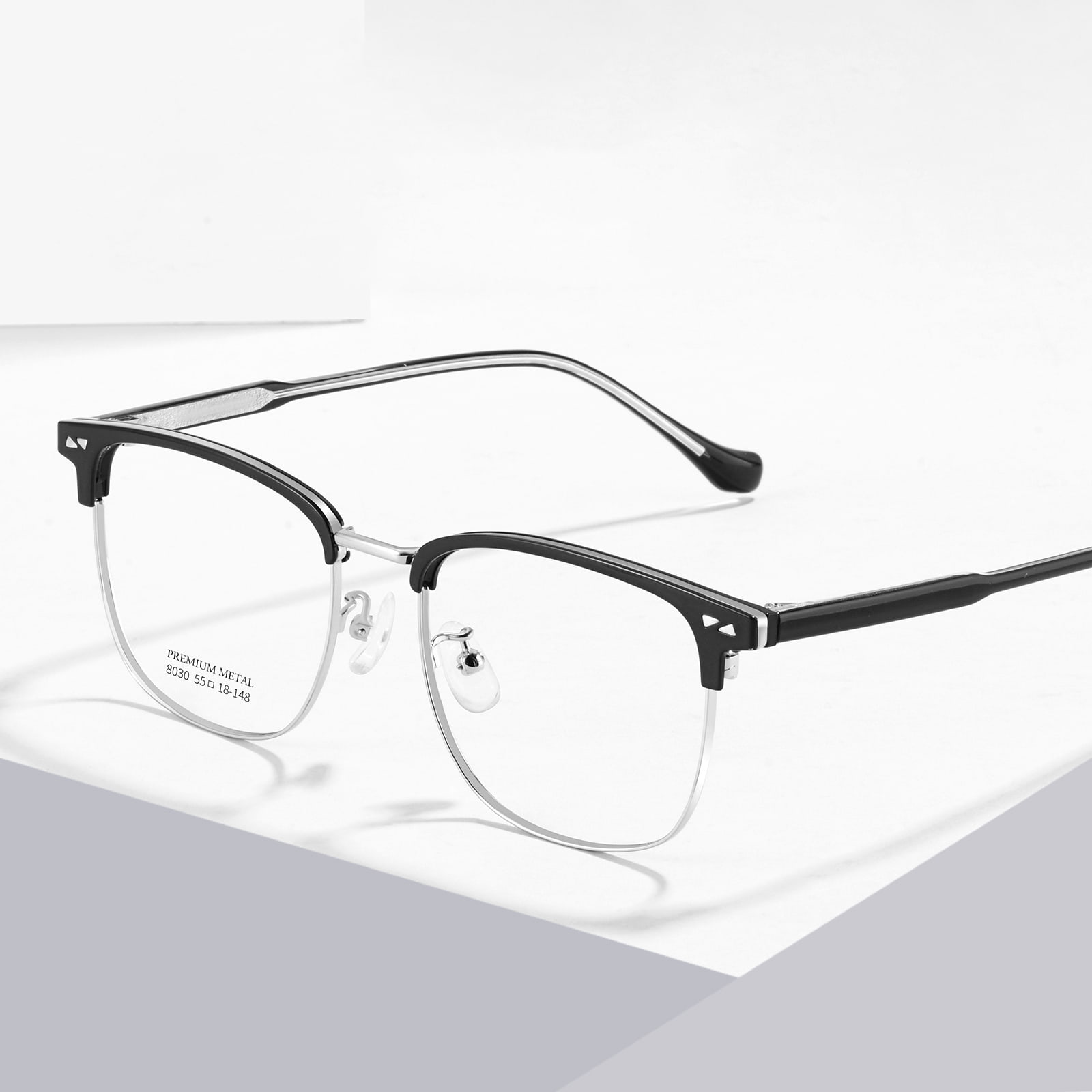 8030 Business-Brille aus eingebetteter Metallstreifenlegierung