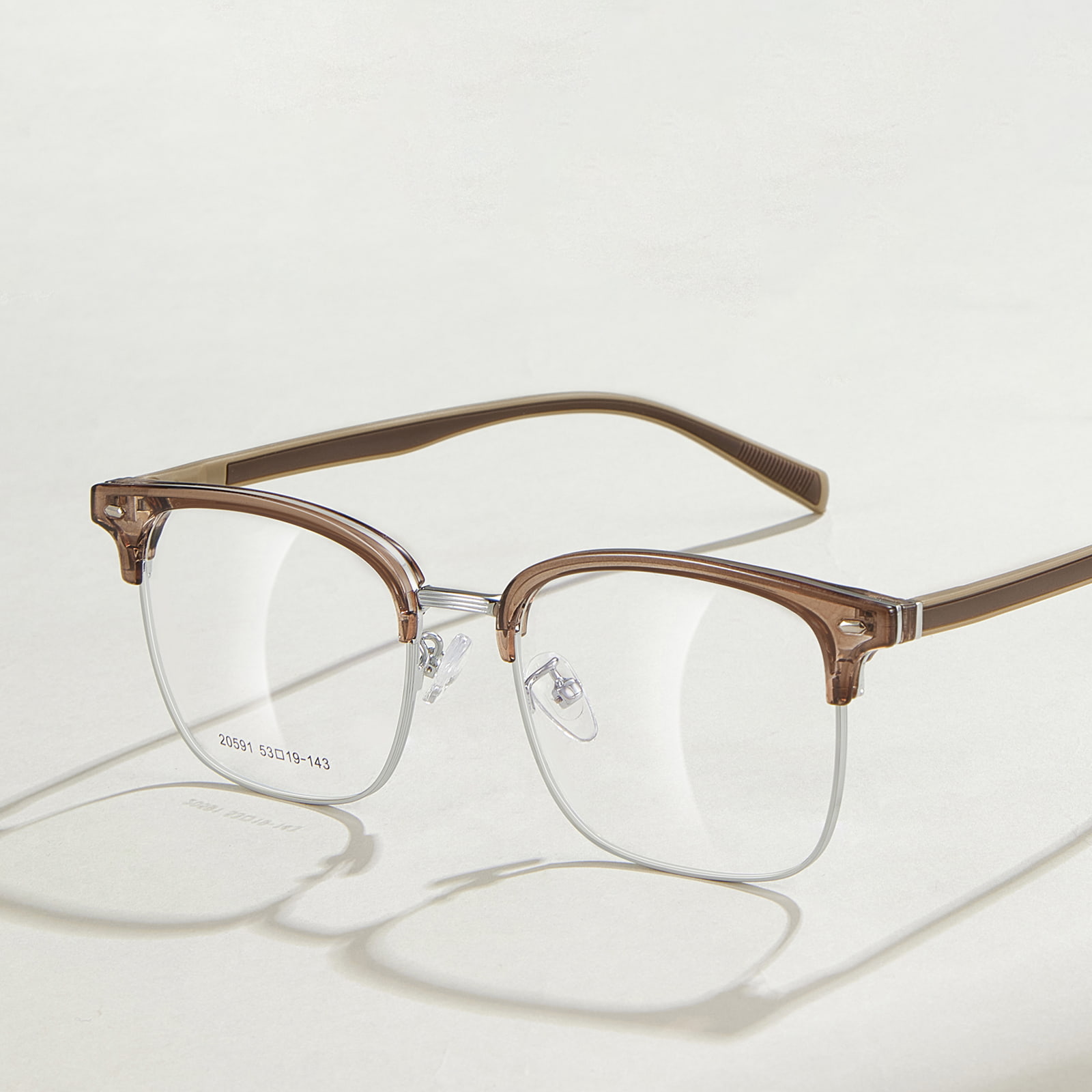 20591 Lässige Kunststoff-Stahlbügel-Legierungsbrille