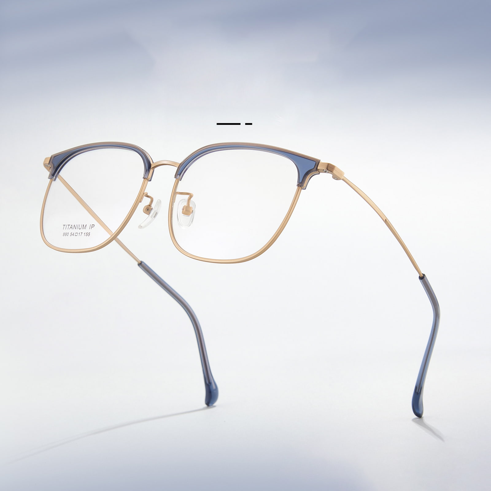 990 Augenbrauenrahmen, schweißbeständige Brille aus reinem Titan
