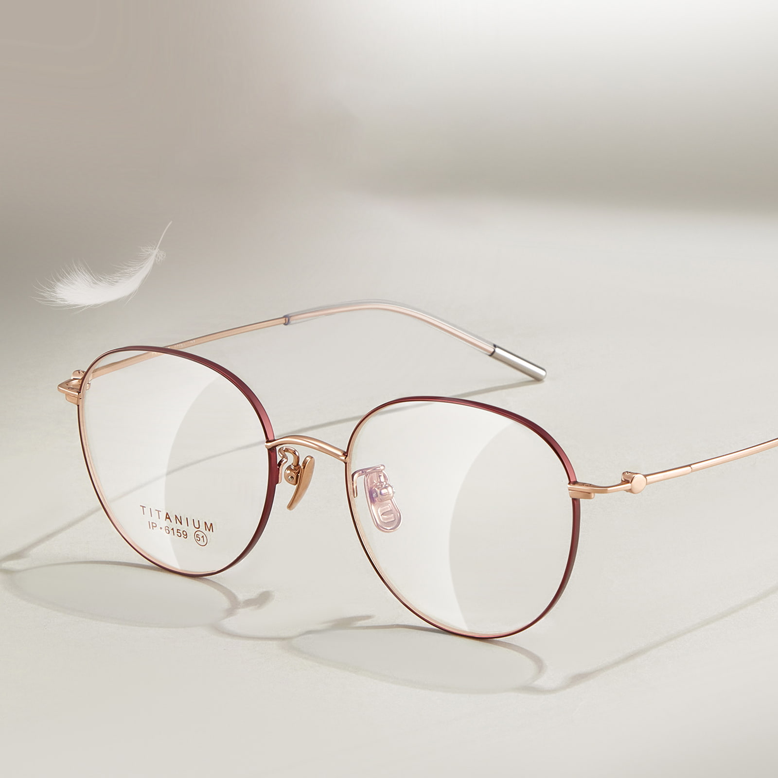 6159 Ovale Feintitanbrille