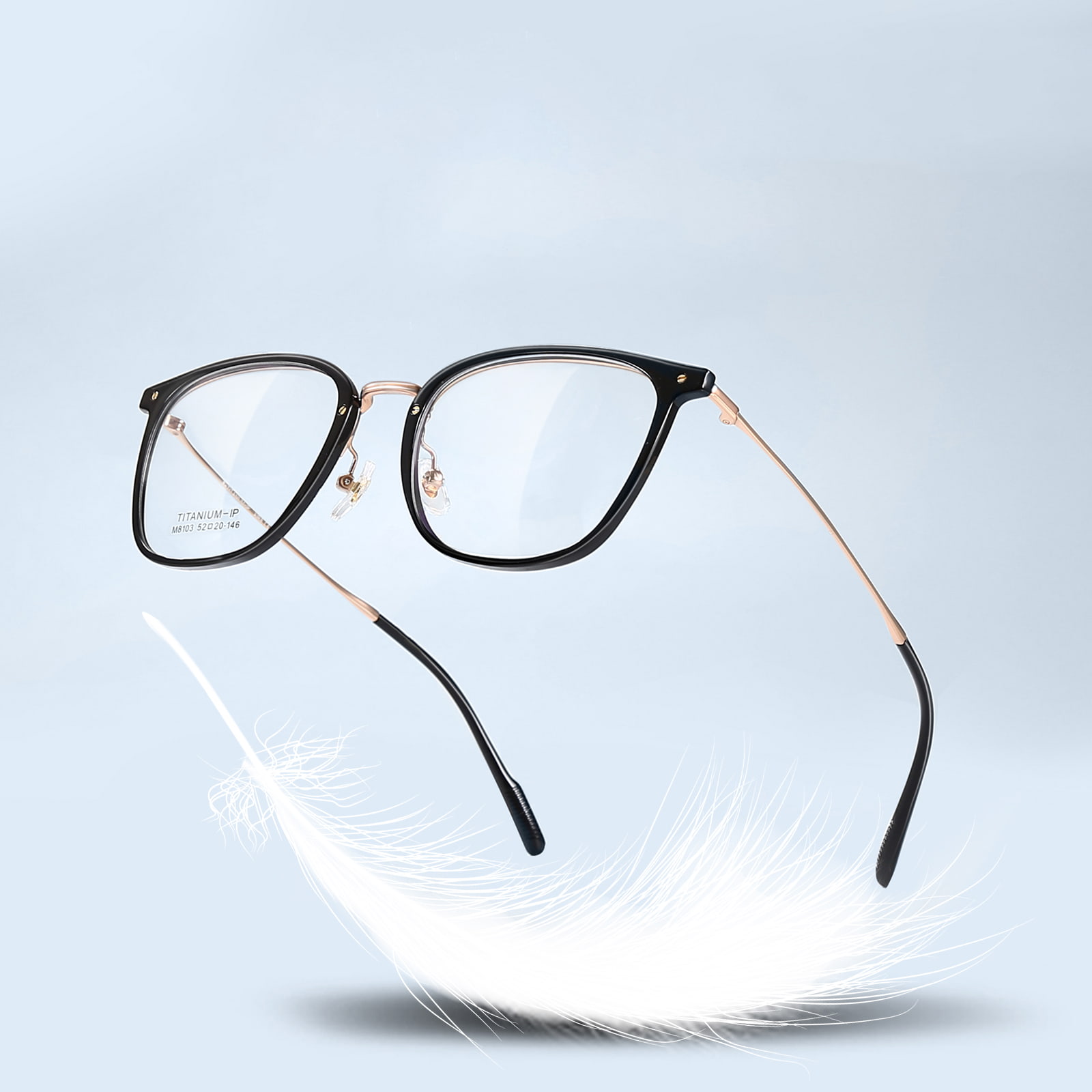 M8103 Fallsichere, klare, nicht verformbare β-Titan-Brille