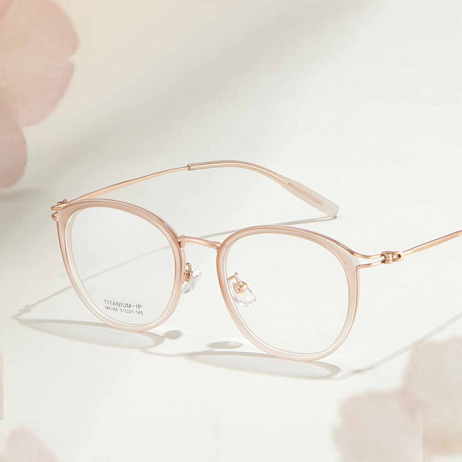 M6184 Artistic Gold Glue Hollow β Titanbrille