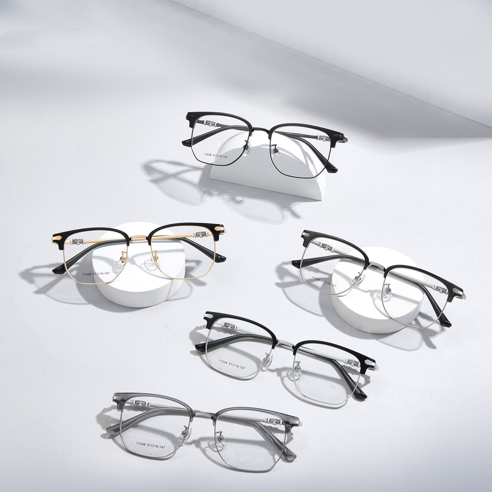 71038 Lässige Anti-Augen-Ermüdungsbrille aus Legierung