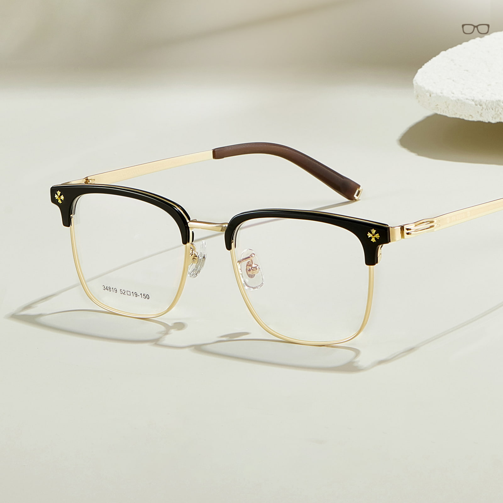 34819 Leichte, luxuriöse, hochelastische Bio-Stahllegierungsbrille