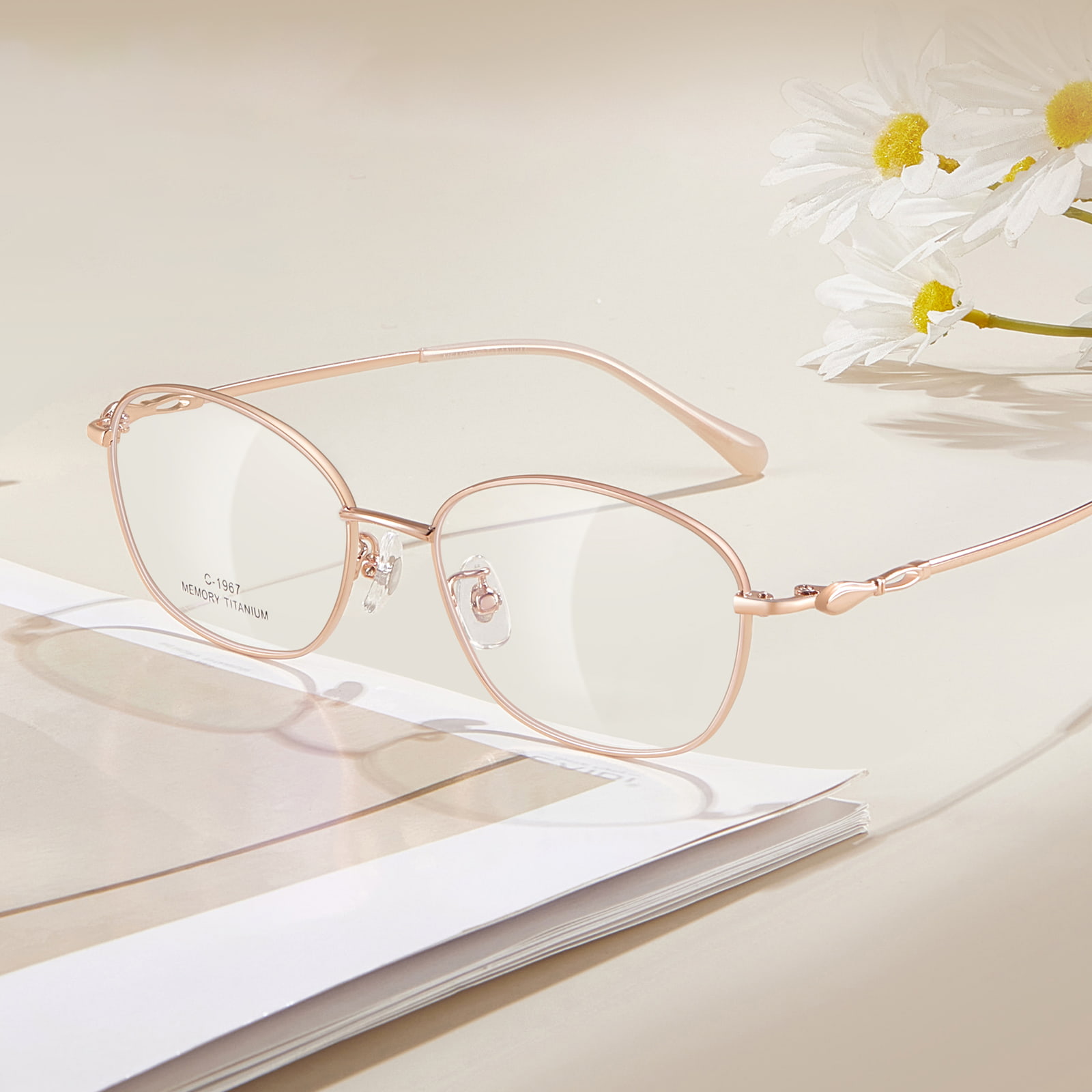 1967 Daily Bow Design Legierungsbrille