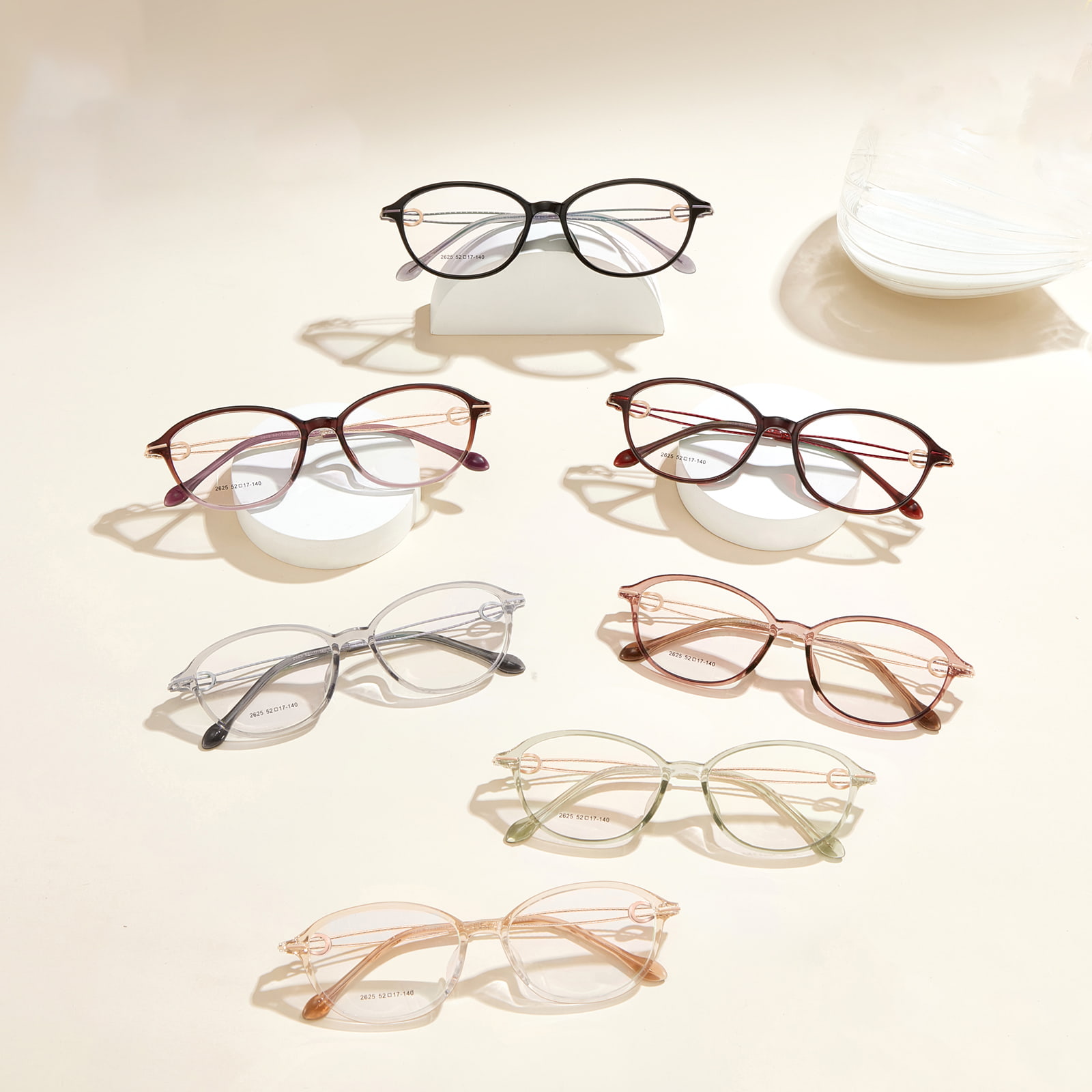 2625 Schweißresistente TR90-Brille mit Glitzereinlage