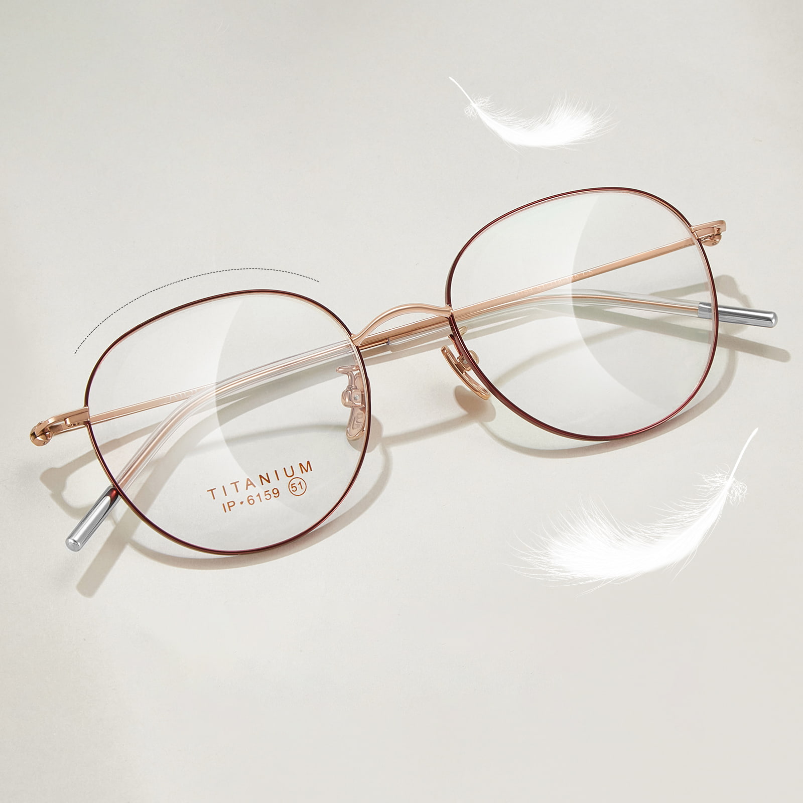 6159 Ovale Feintitanbrille