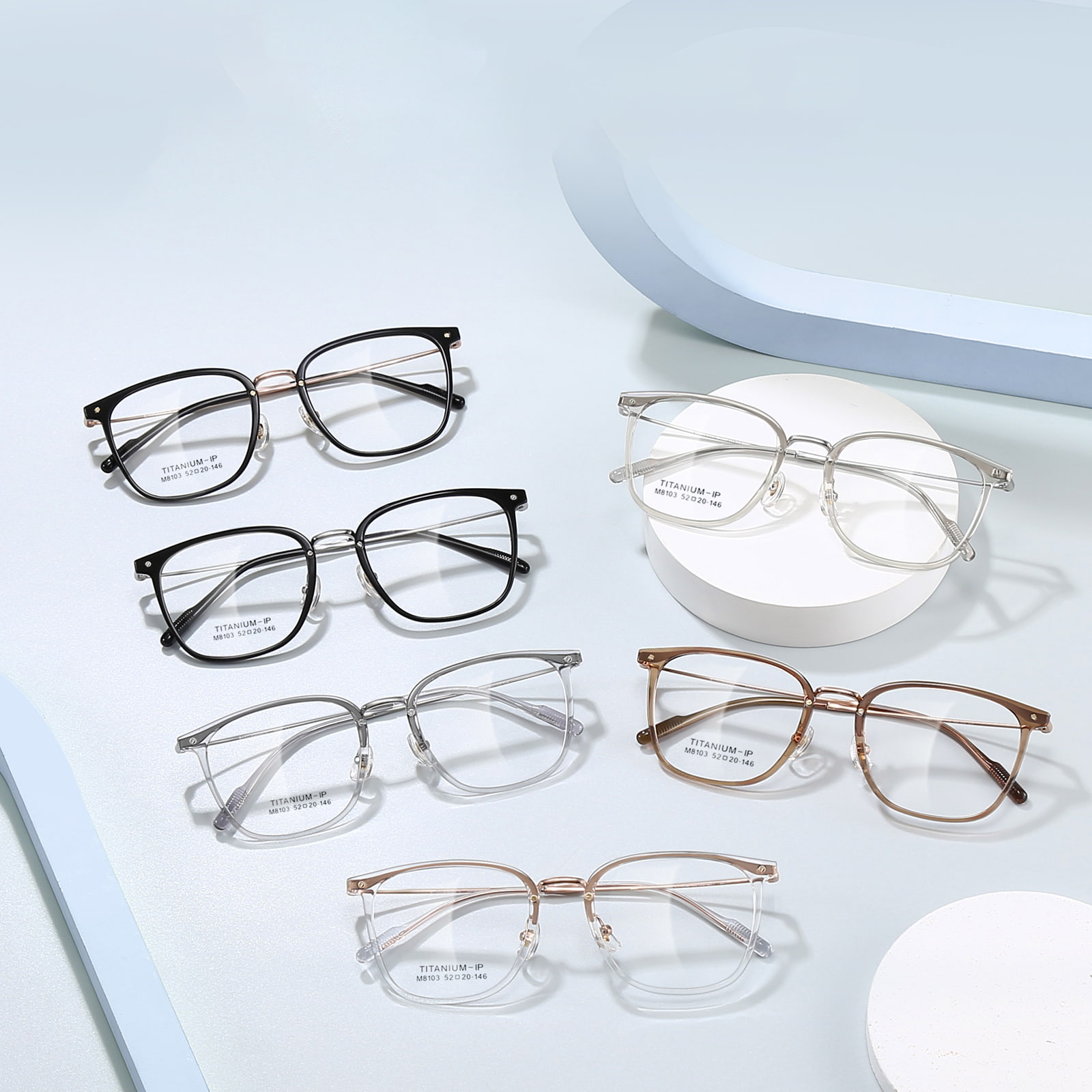 M8103 Fallsichere, klare, nicht verformbare β-Titan-Brille