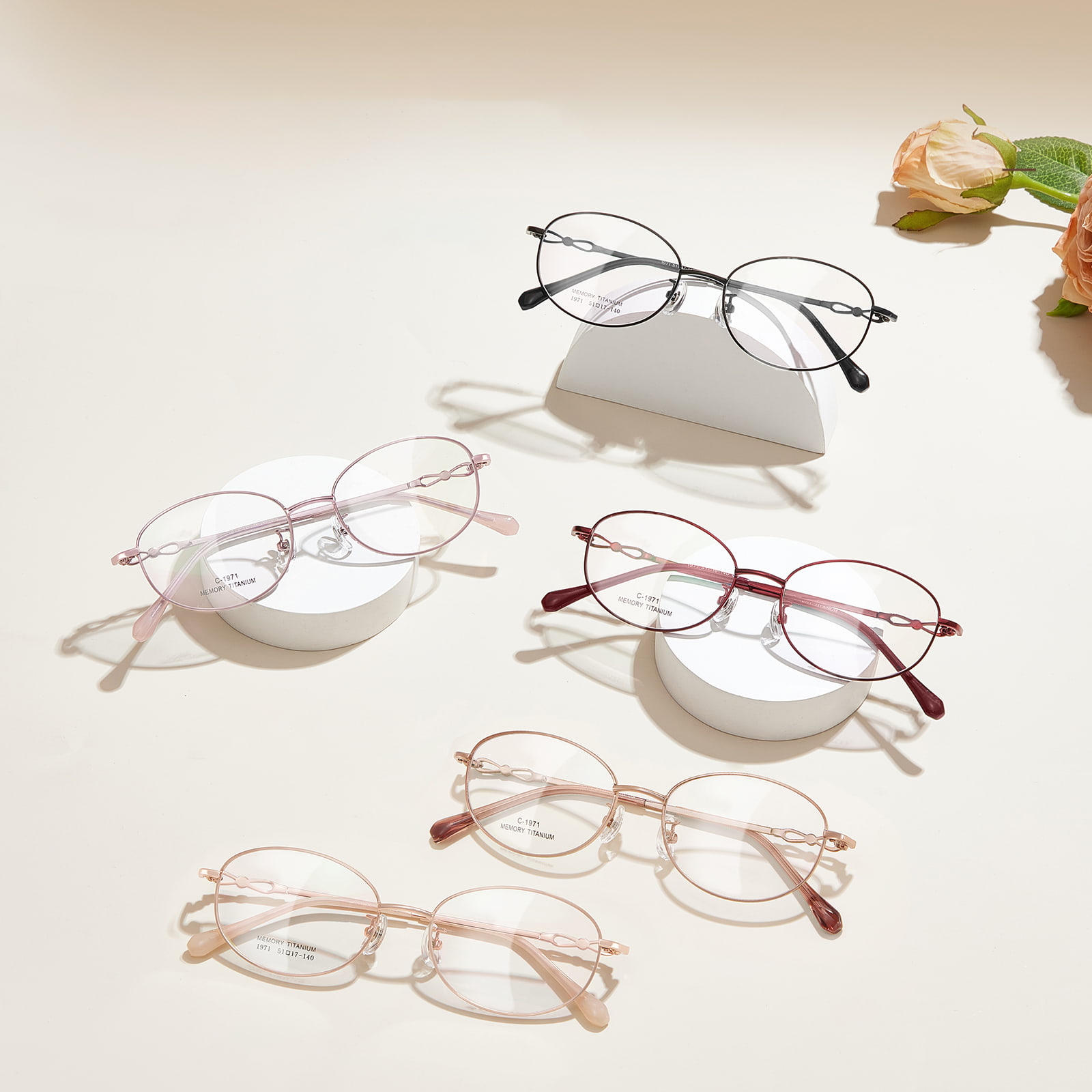 1971 Commuter Delicate Memory Titanlegierungsbrille