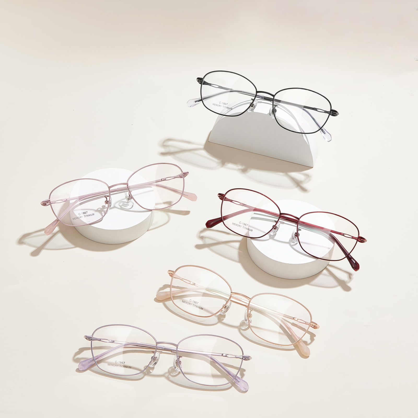 1967 Daily Bow Design Legierungsbrille