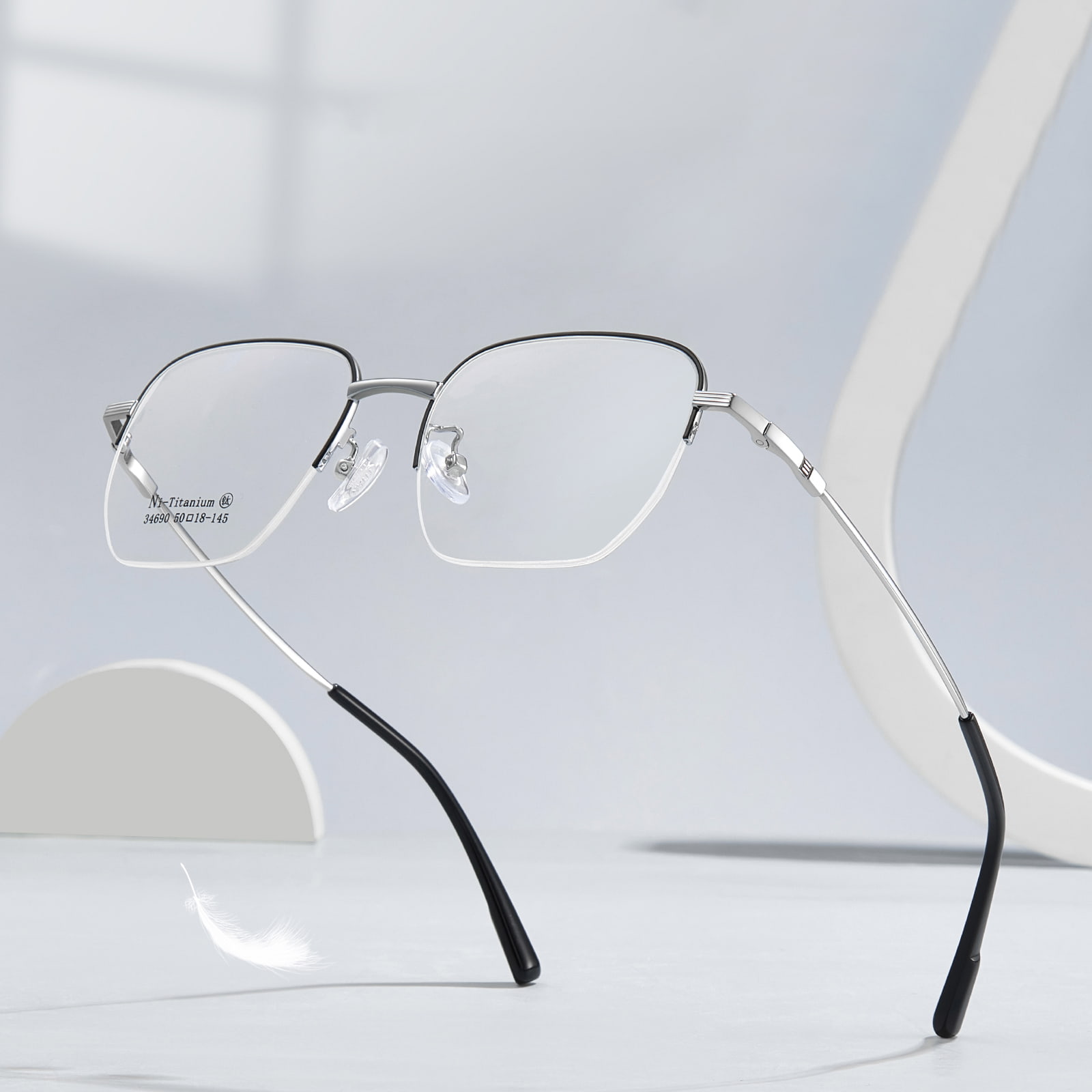 34690 Retro-Vollgesichtsbrille in Gold