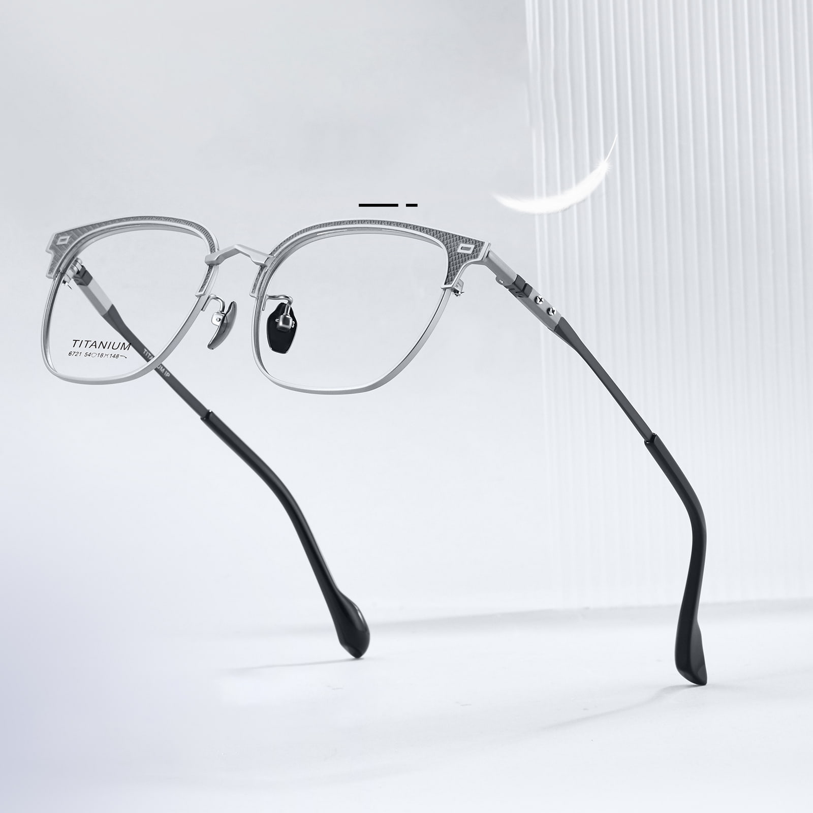 6721 Robuste galvanisierte, lichtechte Reintitanbrille