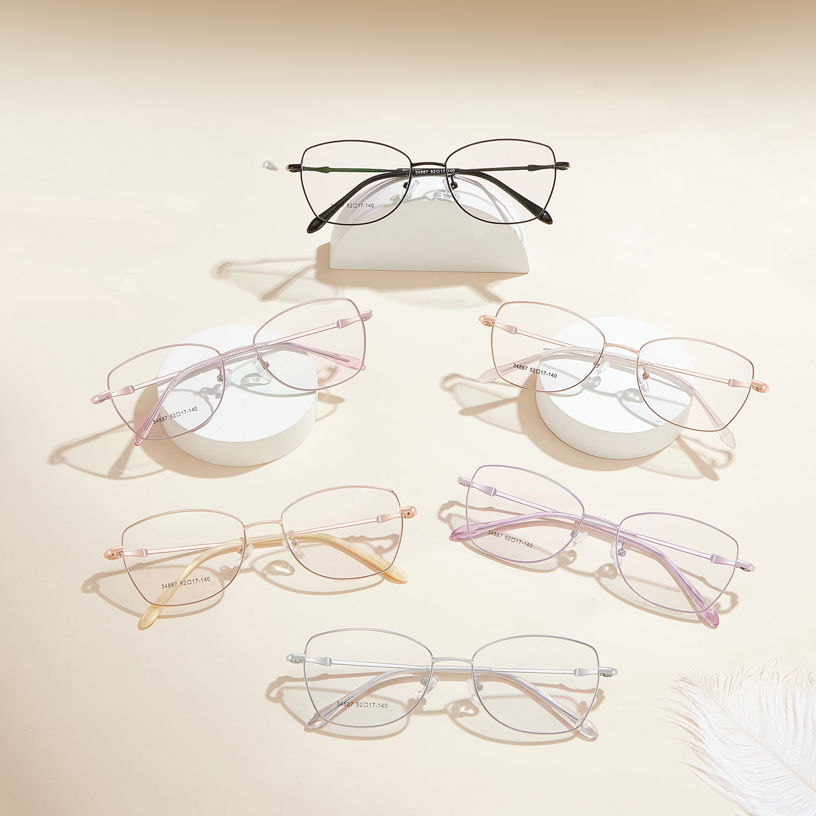 34887 Süße hypoallergene, bequeme Legierungsbrille
