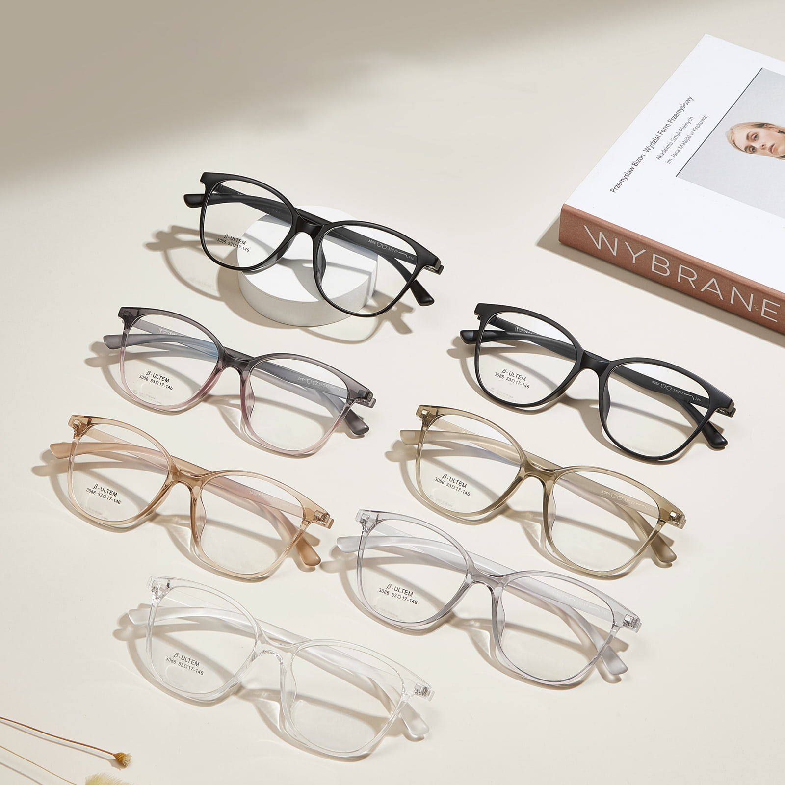 3086 Retro-Anti-Rutsch-TR90-Brille für alle Gesichtsformen