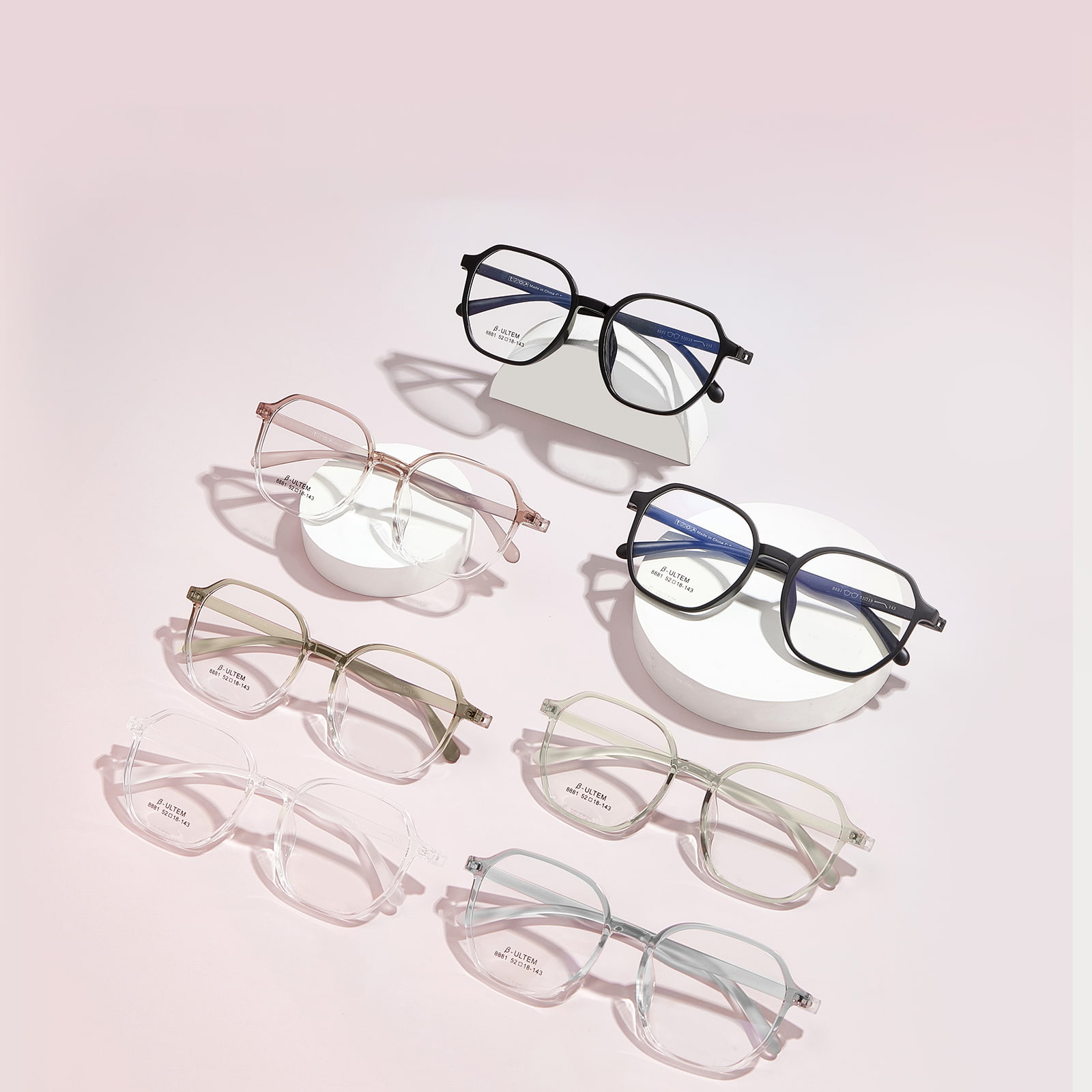 8881 Schraubenlose TR90-Brille für Computerbildschirme