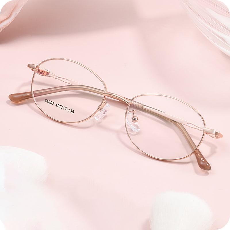 34397 Alltägliche ovale Vollrahmen-Legierungsbrille