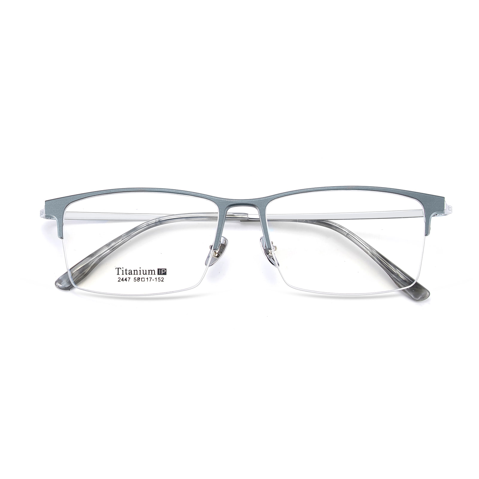 2447 Computer-Büro, große Halbrahmen-Aluminium-Magnesium-Brille