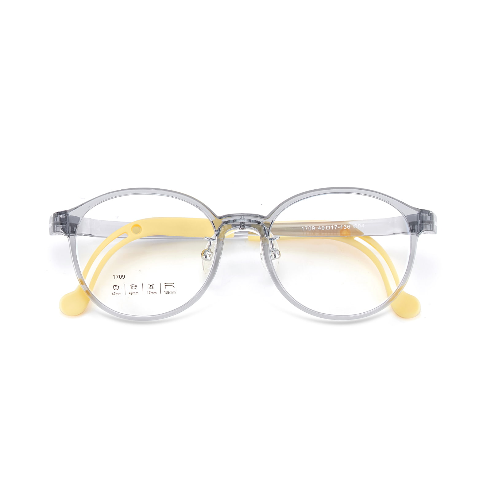 1709 Schlagfeste und flexible Nasenpolsterbrille aus weichem Silikon für Kinder