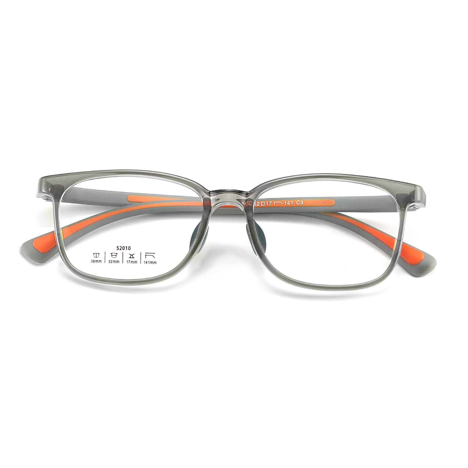 52010 Zweifarbige TR-Rahmen-Brille mit abnehmbaren Nasenpads aus weichem Silikon