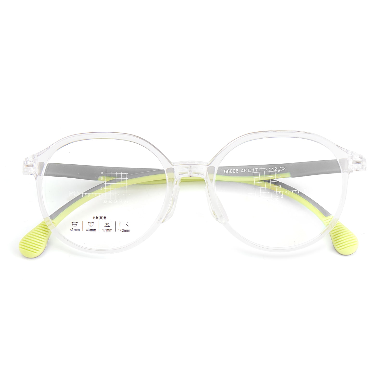 66006 Mehrfarbige U-förmige Nasenpolsterbrille aus weichem Silikon für Kinder