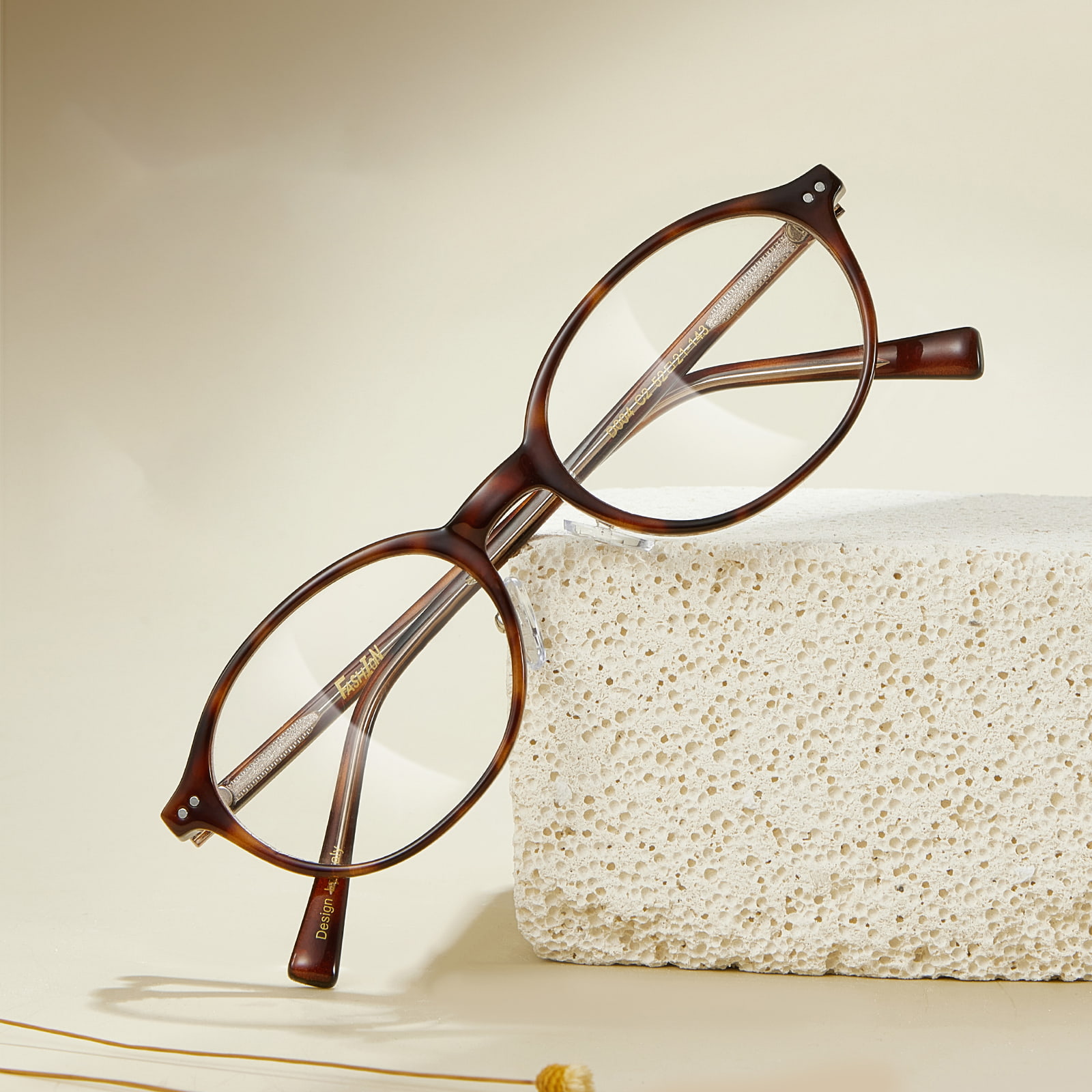 D004 Retro-Brille mit kleinem Rahmen, dünn, oval, Anti-Blaulicht-Brille