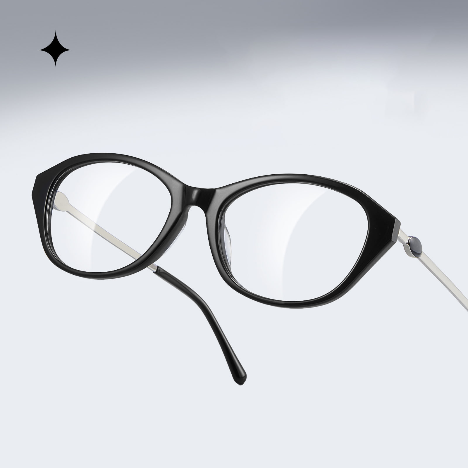 BC2039 Retro-Cat-Eye-Brille aus leichtem Acetat