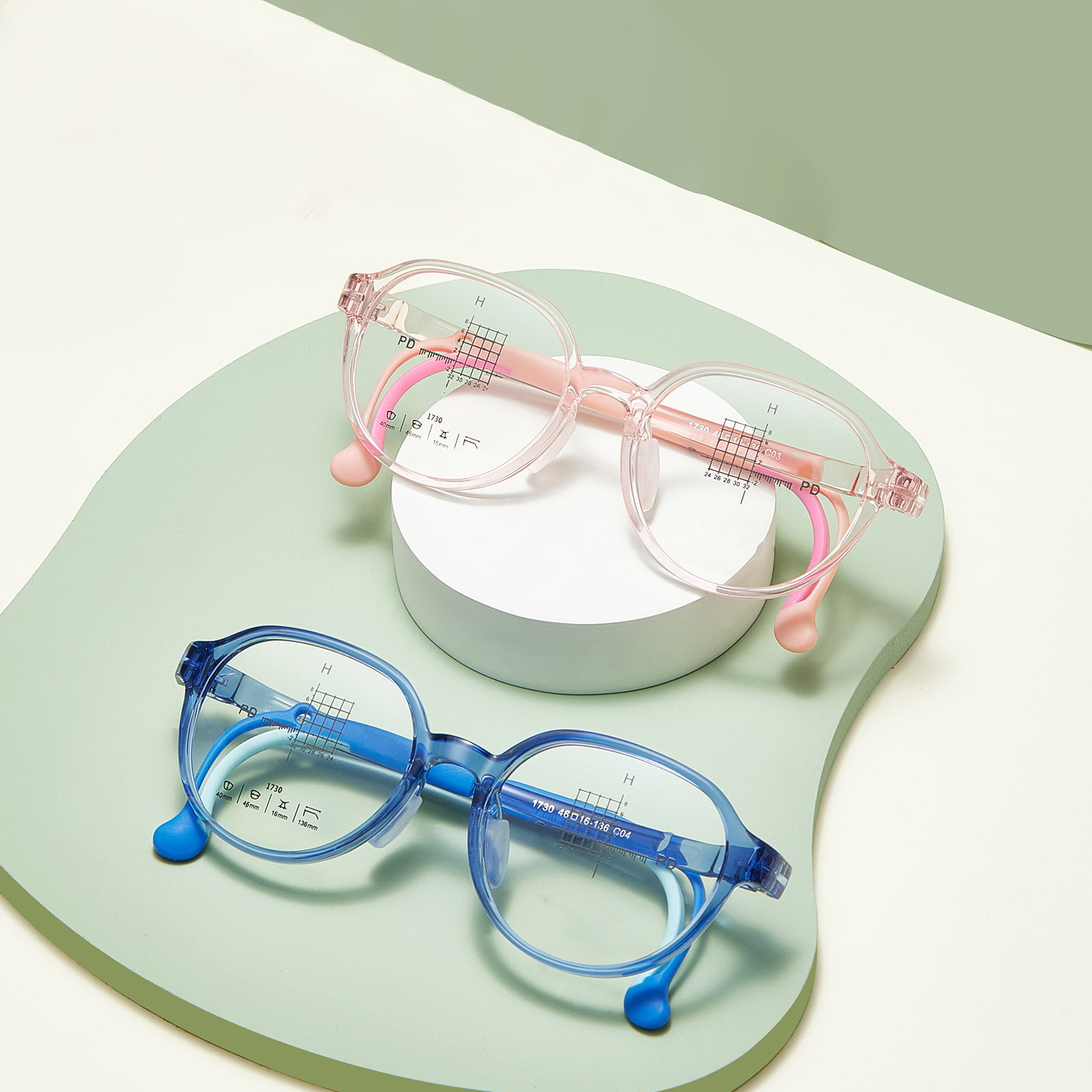 1730 Umweltfreundliche, hautfreundliche, beliebig gebogene, weiche Silikon-Nasenpolsterbrille