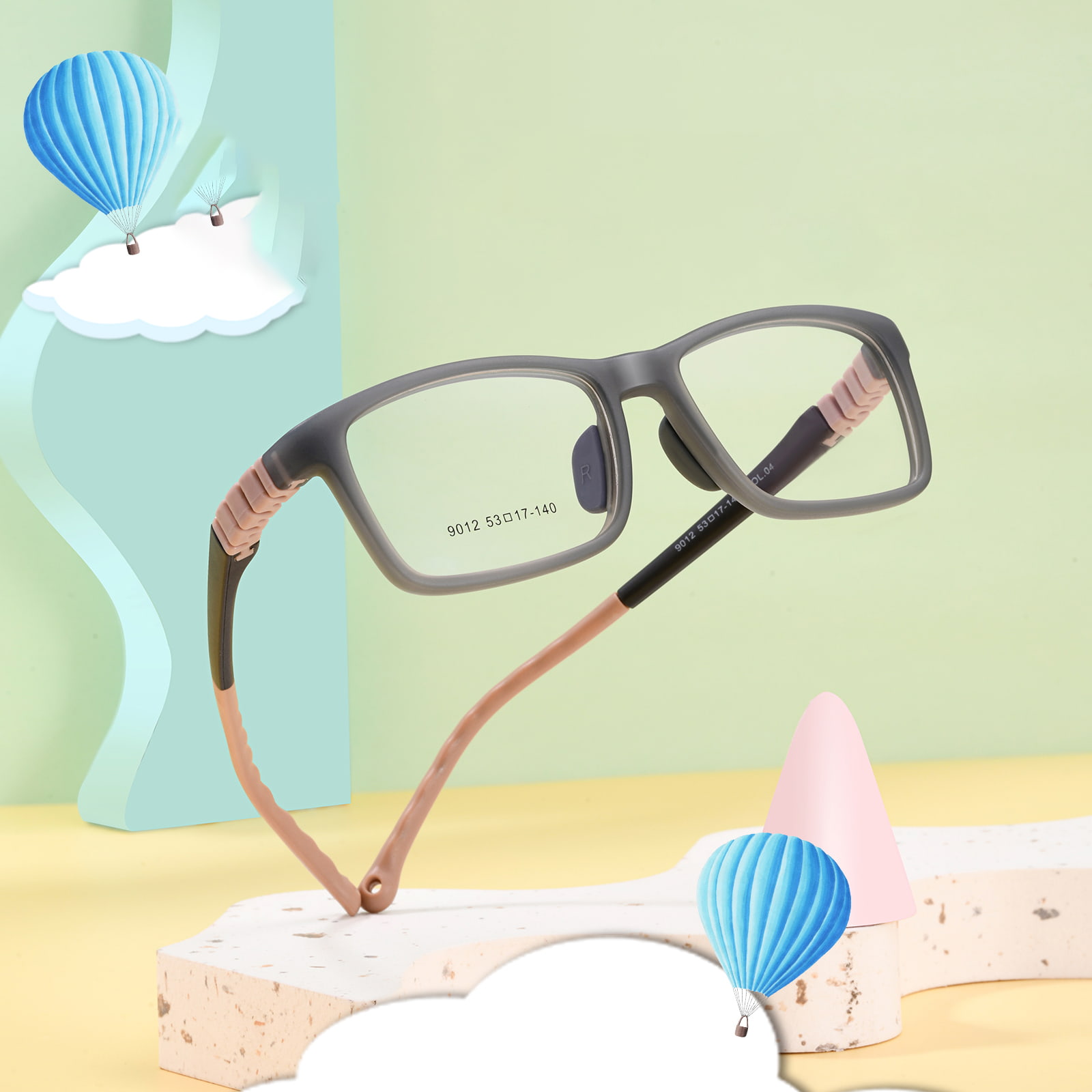9012 Antiallergische, abnehmbare Sportbrille für Jugendliche