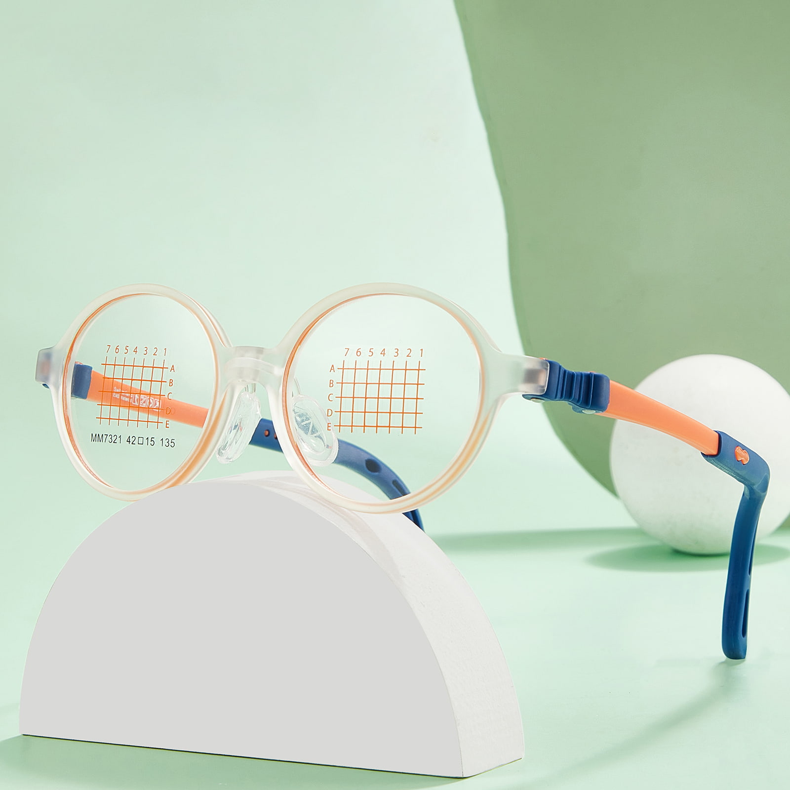 MM7321 EMS-Brille mit verstellbarem Bügel und Anti-Biegung