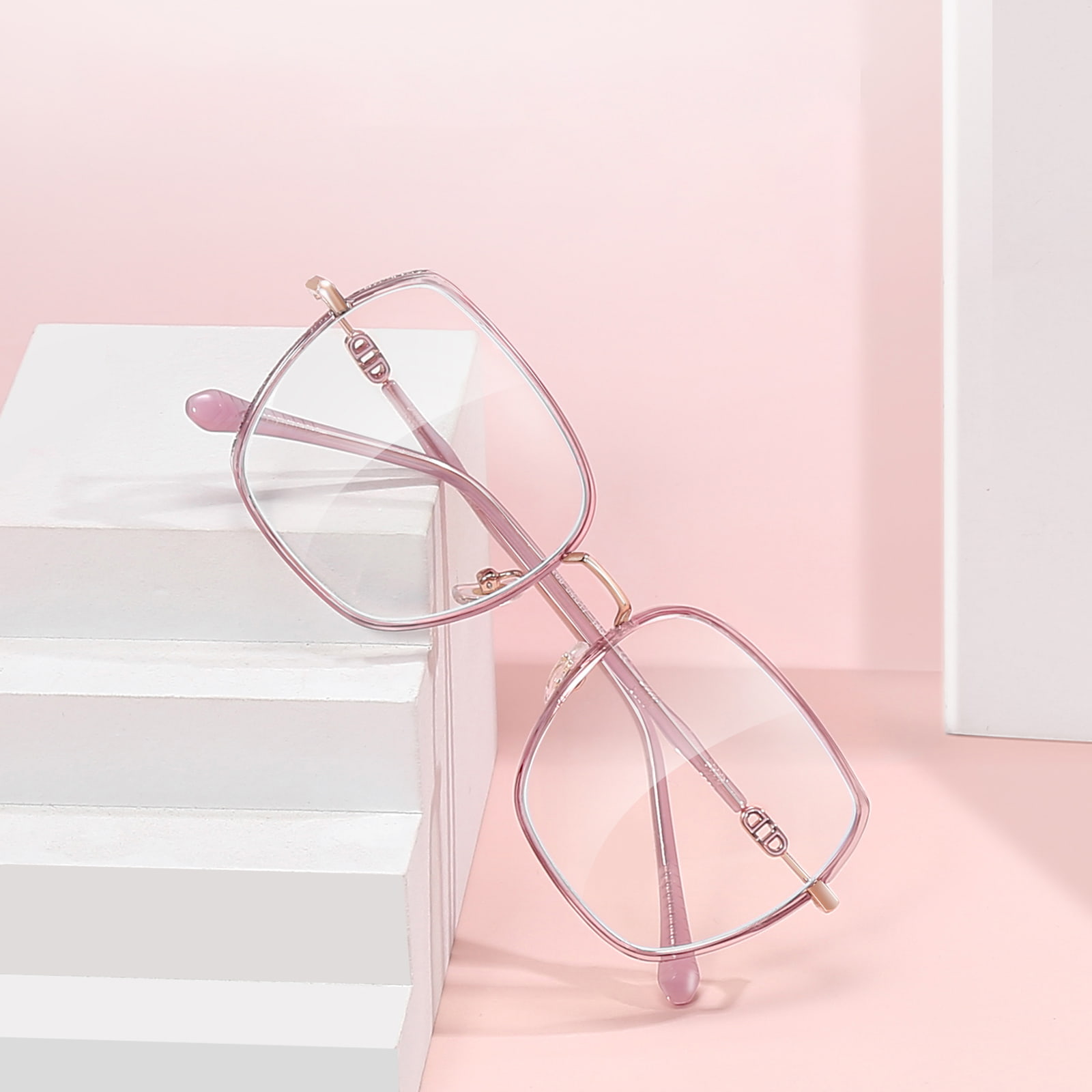 2288 Verdickte Breitrand-Glitzerbrille mit großem Rahmen und Anti-Blaulicht-Brille
