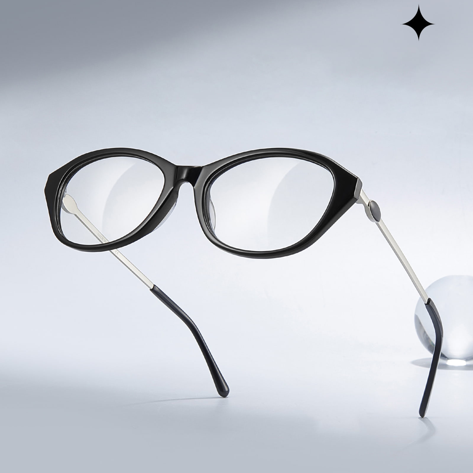 BC2039 Retro-Cat-Eye-Brille aus leichtem Acetat