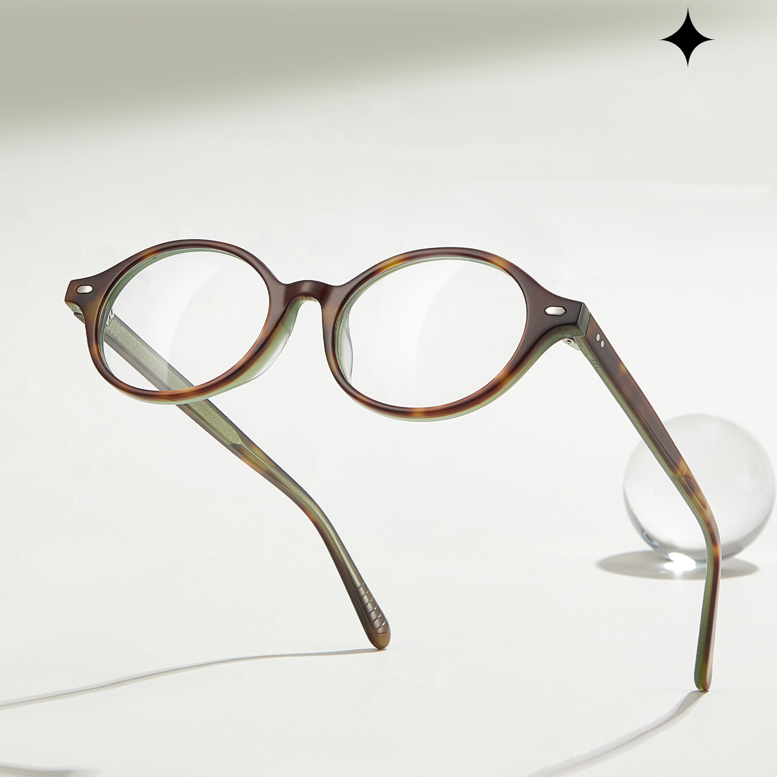 BC8046 Ovale einfache hypoallergene Acetatgläser