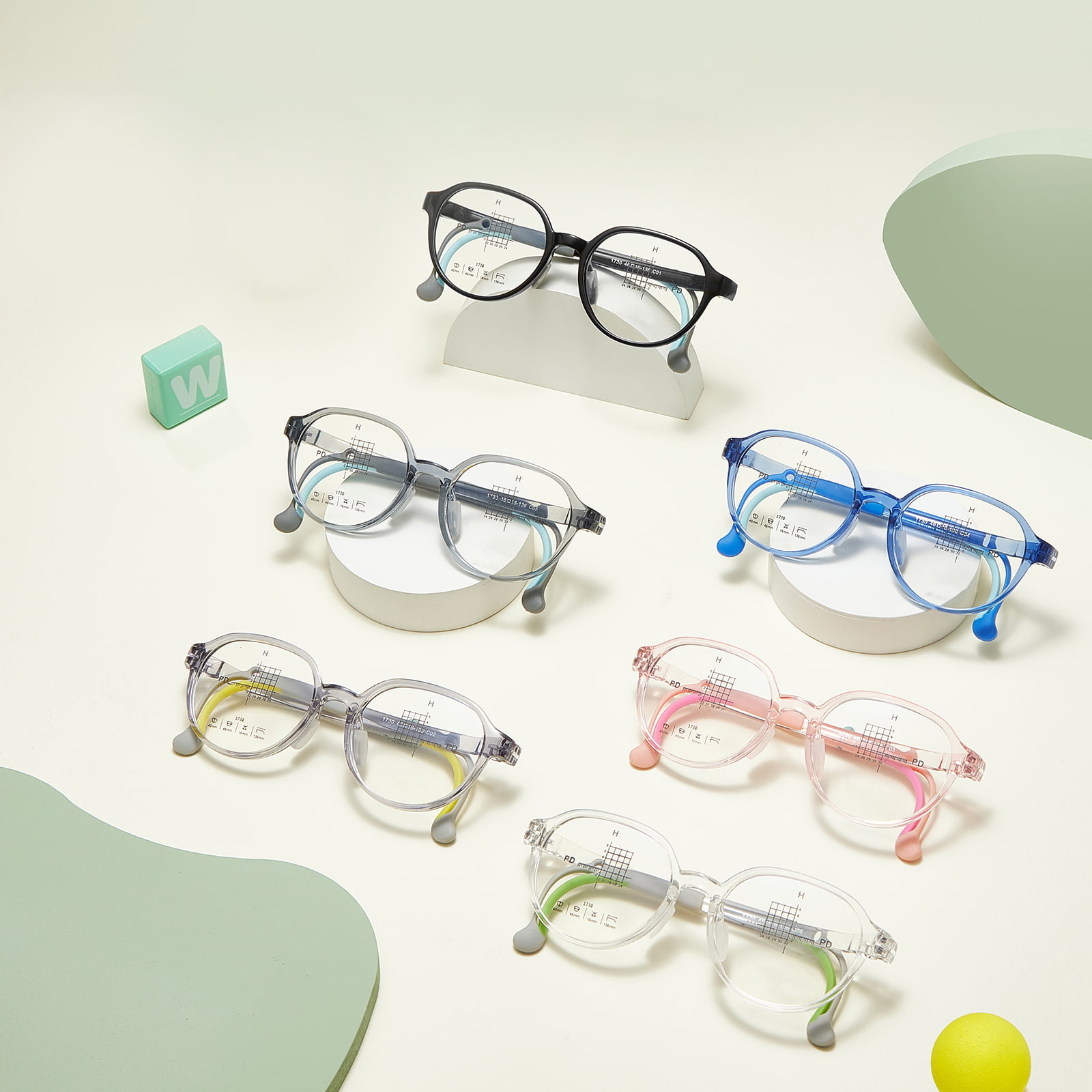 1730 Umweltfreundliche, hautfreundliche, beliebig gebogene, weiche Silikon-Nasenpolsterbrille