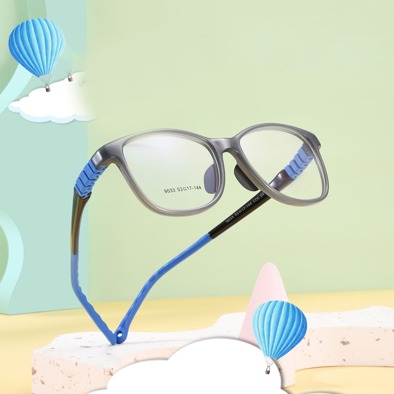 9033 Abnehmbare Anti-Fall-Sicherheitsbrille aus Silikon