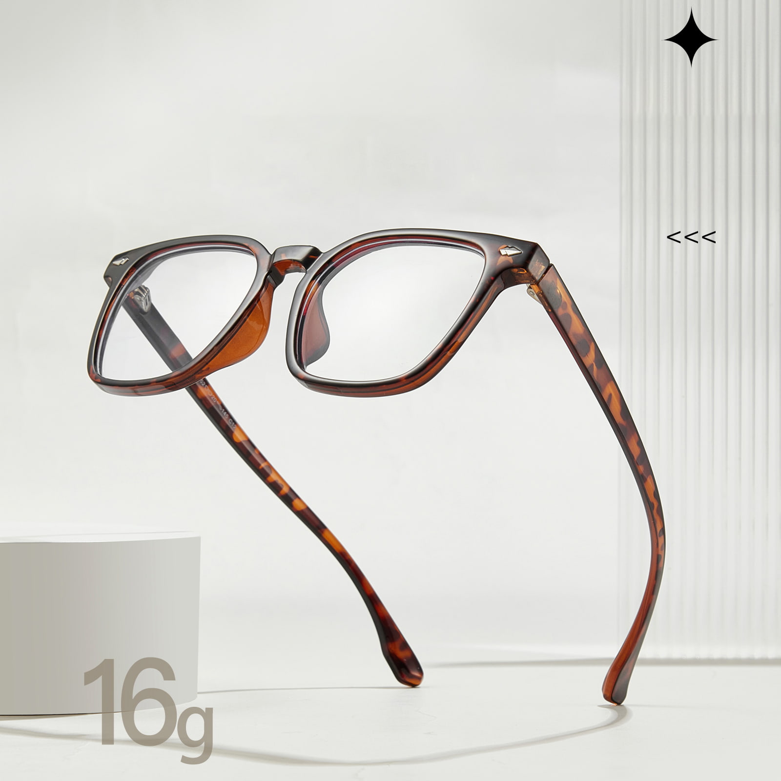 JF8042 Leichte, blaue Licht blockierende Brille mit quadratischem Rahmen