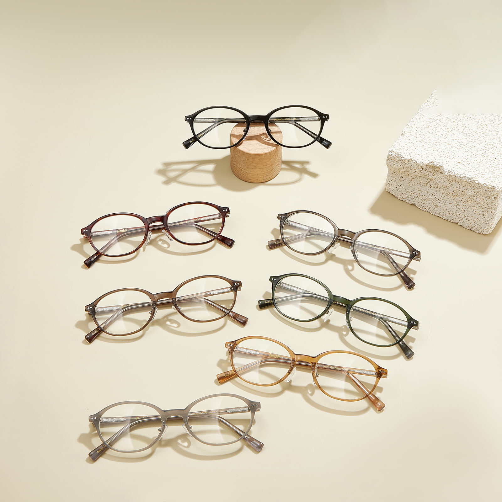 D004 Retro-Brille mit kleinem Rahmen, dünn, oval, Anti-Blaulicht-Brille